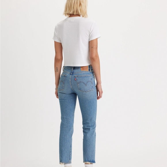 Levi’s Wedgie Straight Jeans High Rise Button Fly Cropped Women’s Size 31 - Picture 4 of 11
